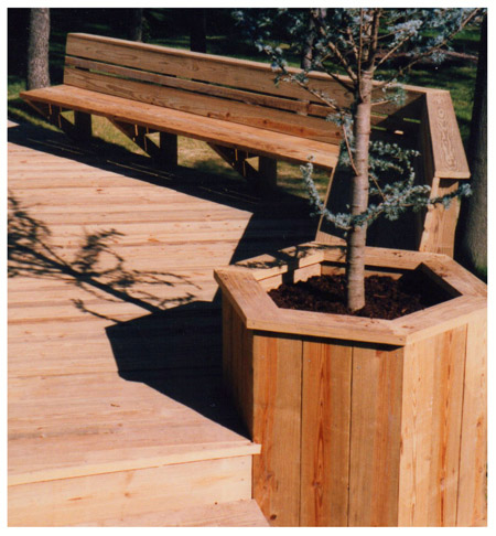 Deck, Bench, Planter